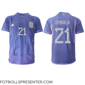 Argentina Paulo Dybala #21 Borta Matchtröja VM 2022 Kortärmad